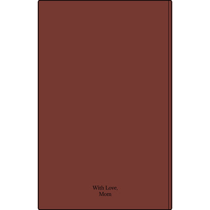 Engravable Vegan Leather Journal — Personalized Custom Text & Name