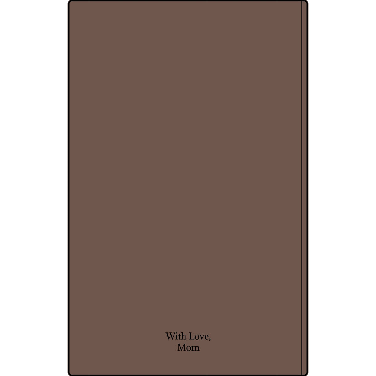 Engravable Vegan Leather Journal — Personalized Custom Text & Name