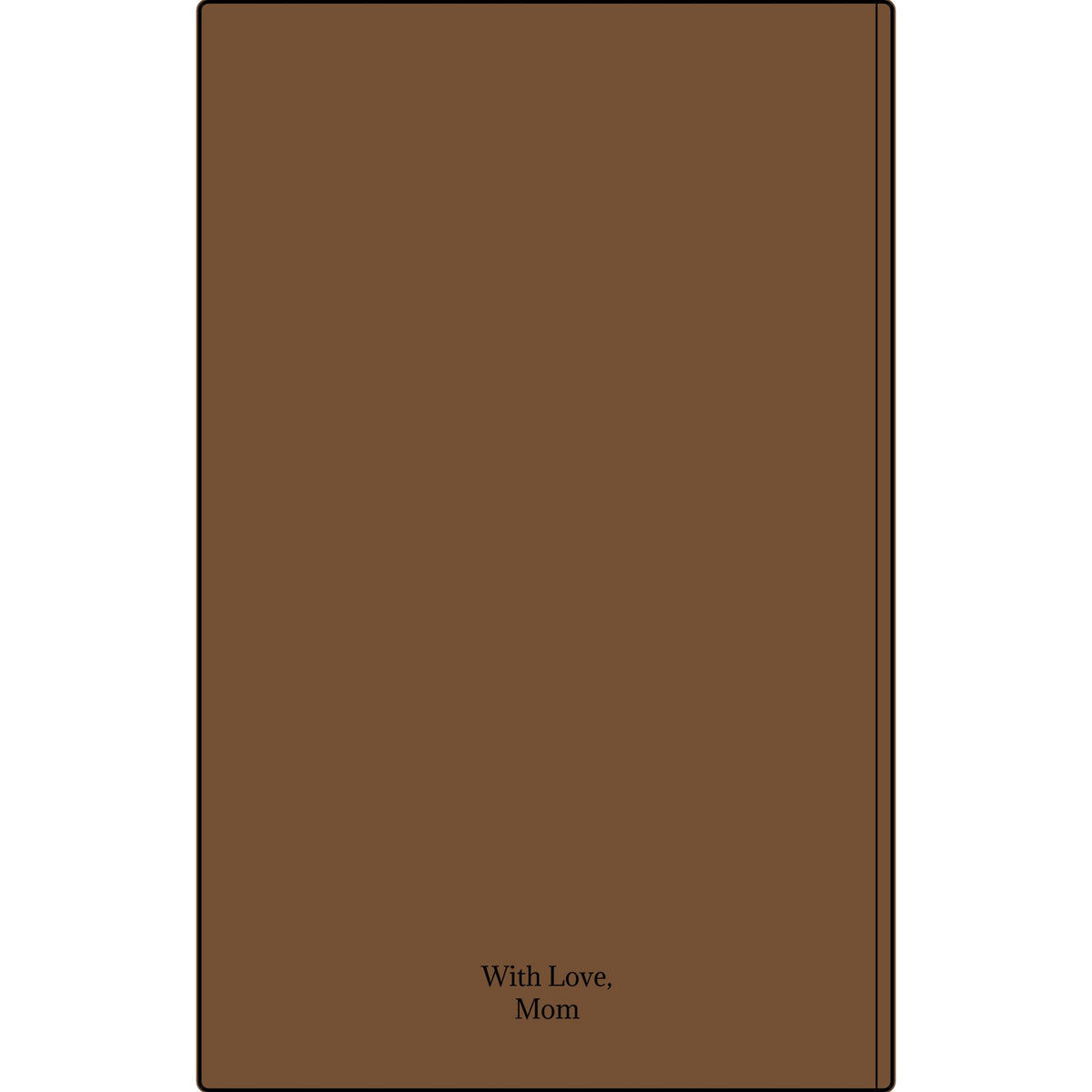 Engravable Vegan Leather Journal — Personalized Custom Text & Name