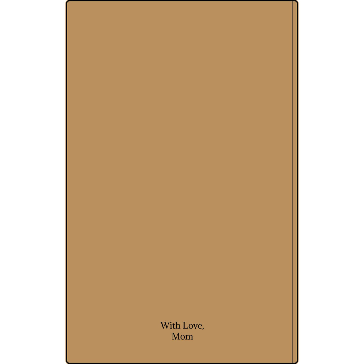 Engravable Vegan Leather Journal — Personalized Custom Text & Name