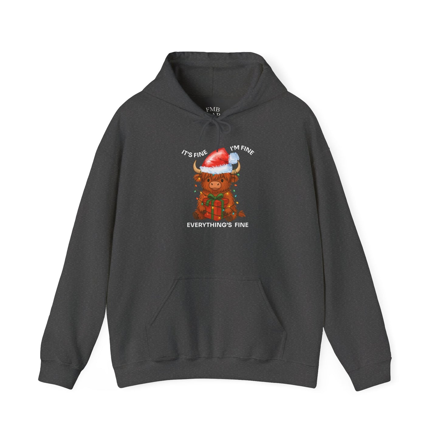 Everything’s Fine Christmas Cow Hooded Sweatshirt