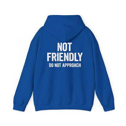 Not Friendly Hoodie — "Not Friendly Do Not Approach" Graphic Hoodie