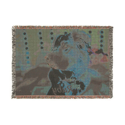 Personalized Woven Blanket — Custom Photo & Name Throw