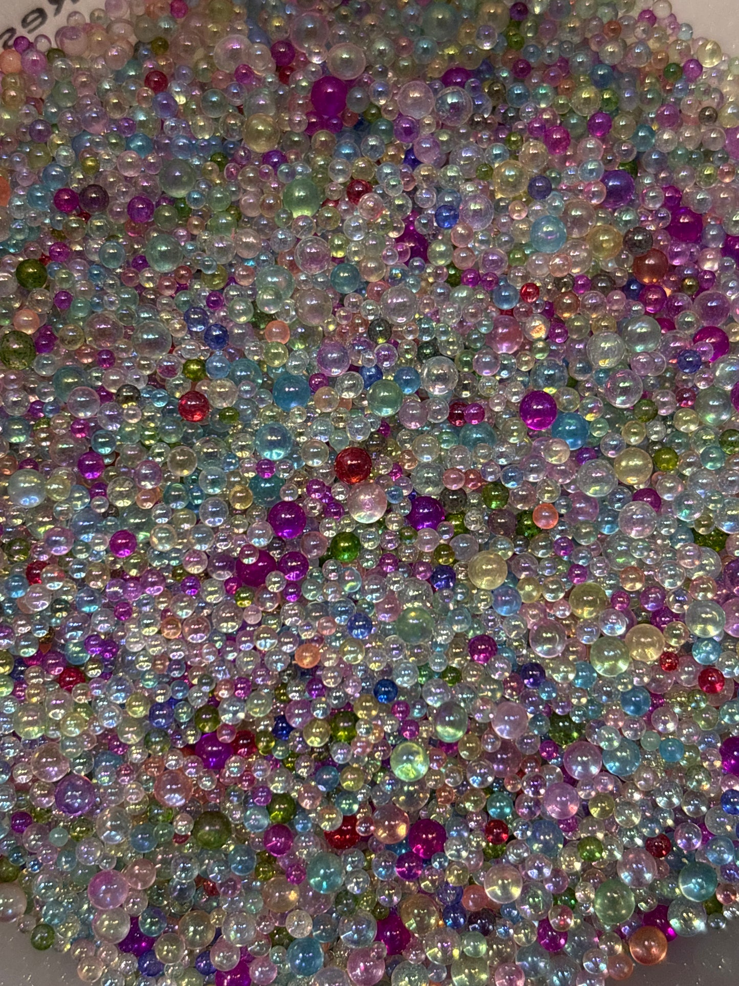 Tiny Iridescent Resin Beads
