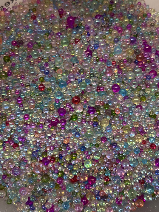 Tiny Iridescent Resin Beads