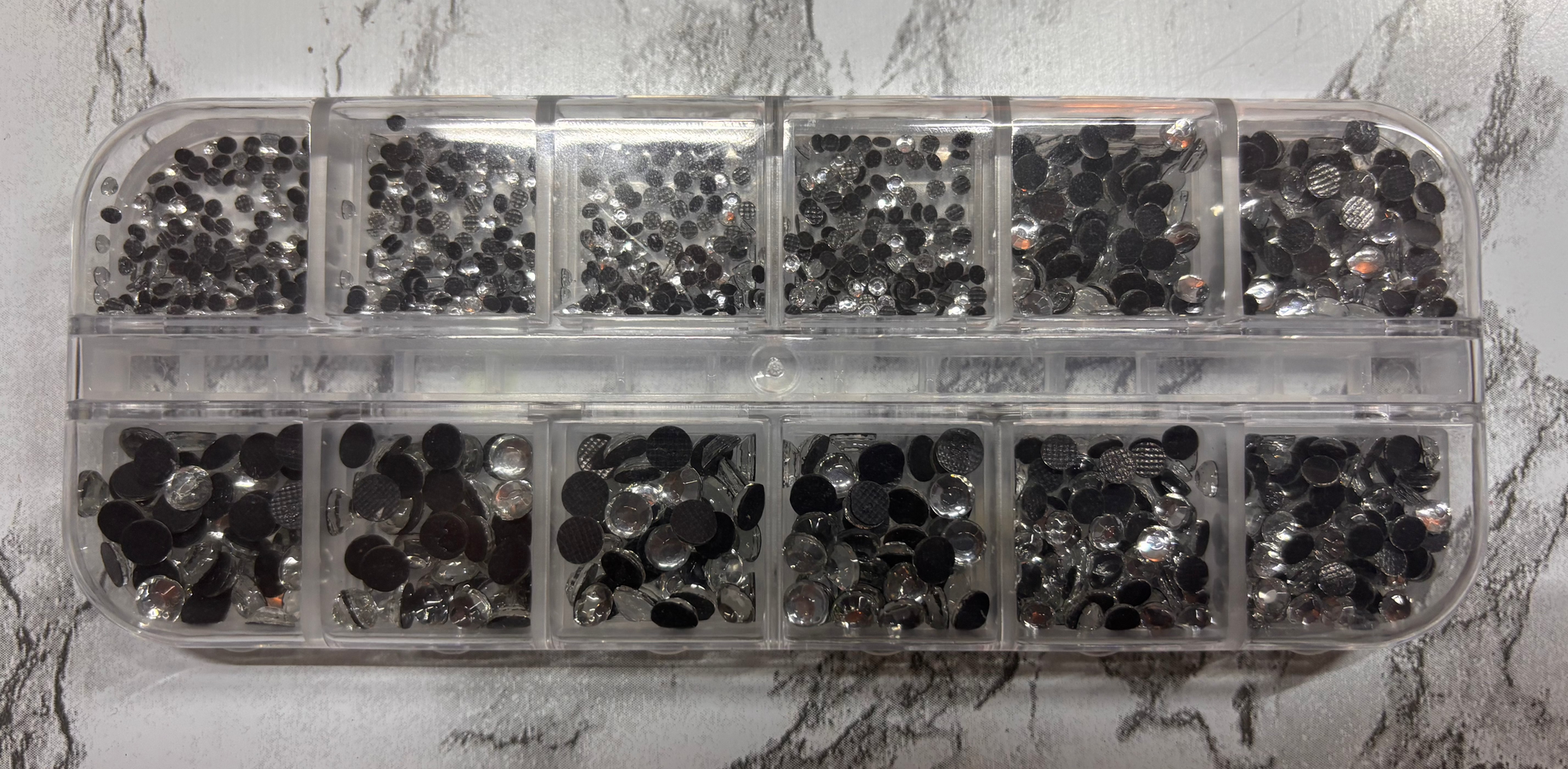 Black backed rhinestones