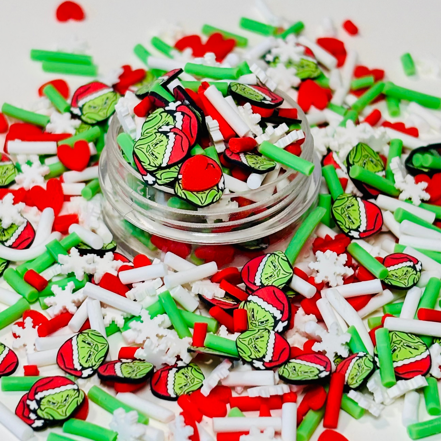 Grinch Mix Polymer Clay Slices