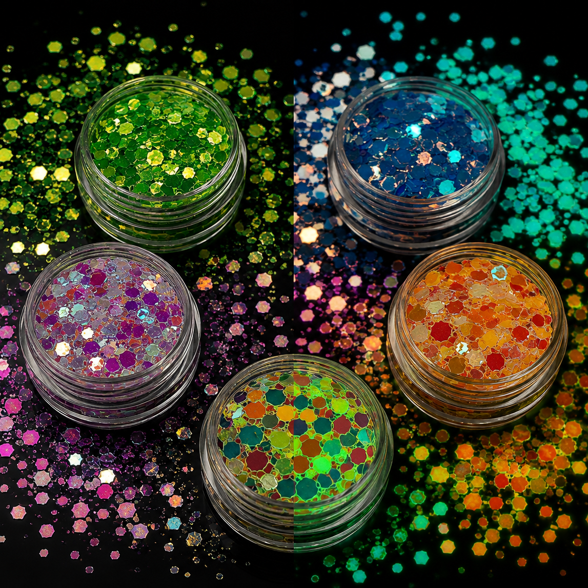 Color Shifting Glow Glitter