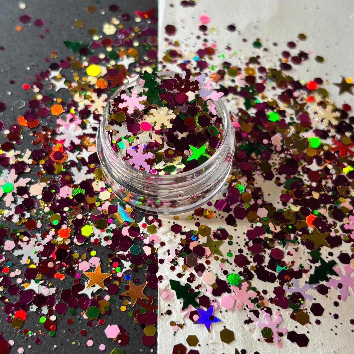 Christmas Mix Shaped Glitter
