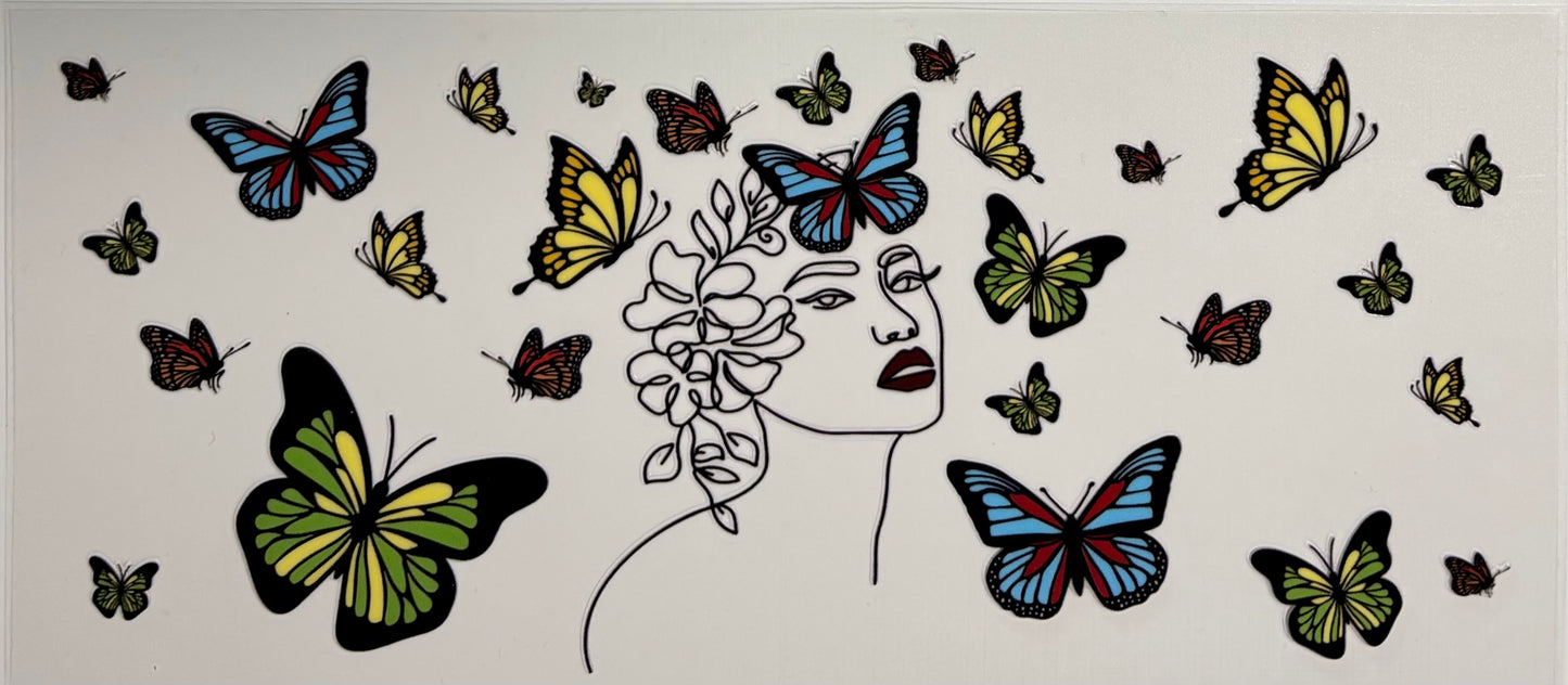 #41 - Line Silhouette with Butterflies