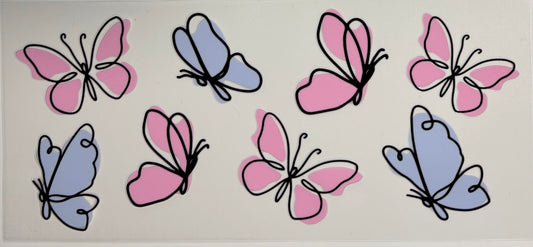#48 - Pink/Blue Butterflies