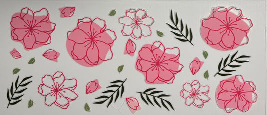 #52 - Pink flowers/green leaves