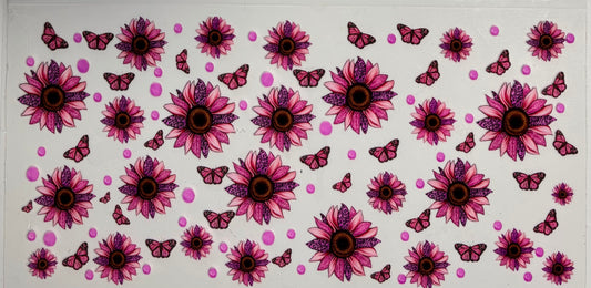#56 - Pink Flowers/Butterflies