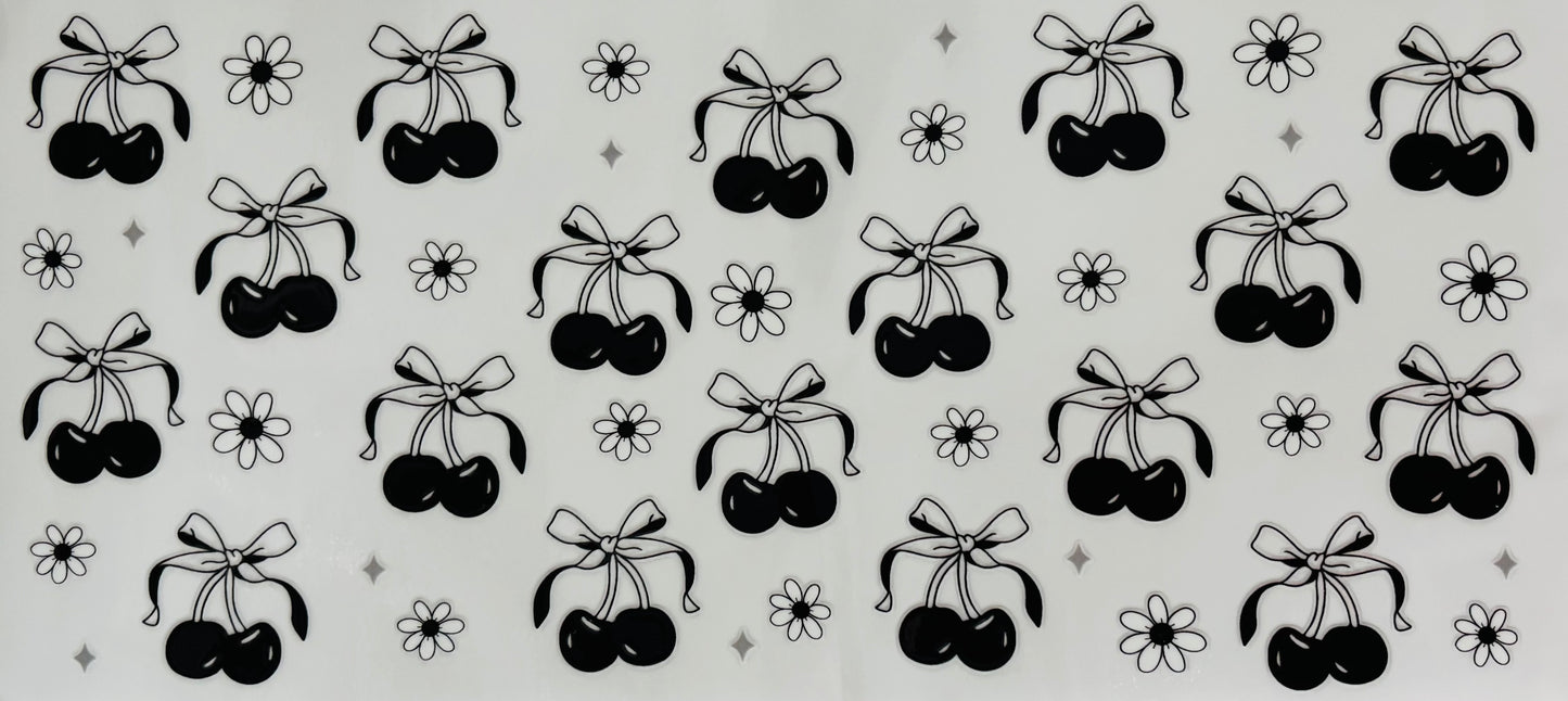 # 227 - Black cherry bows UVDTF wrap