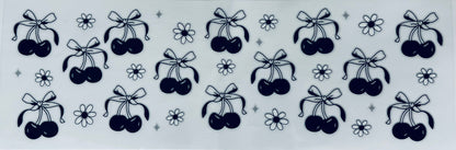 # 227 - Black cherry bows UVDTF wrap