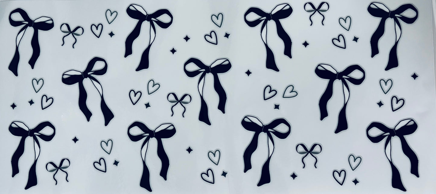 # 228 - Black bows and flowers wrap