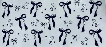 # 228 - Black bows and flowers wrap