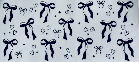 # 228 - Black bows and flowers wrap