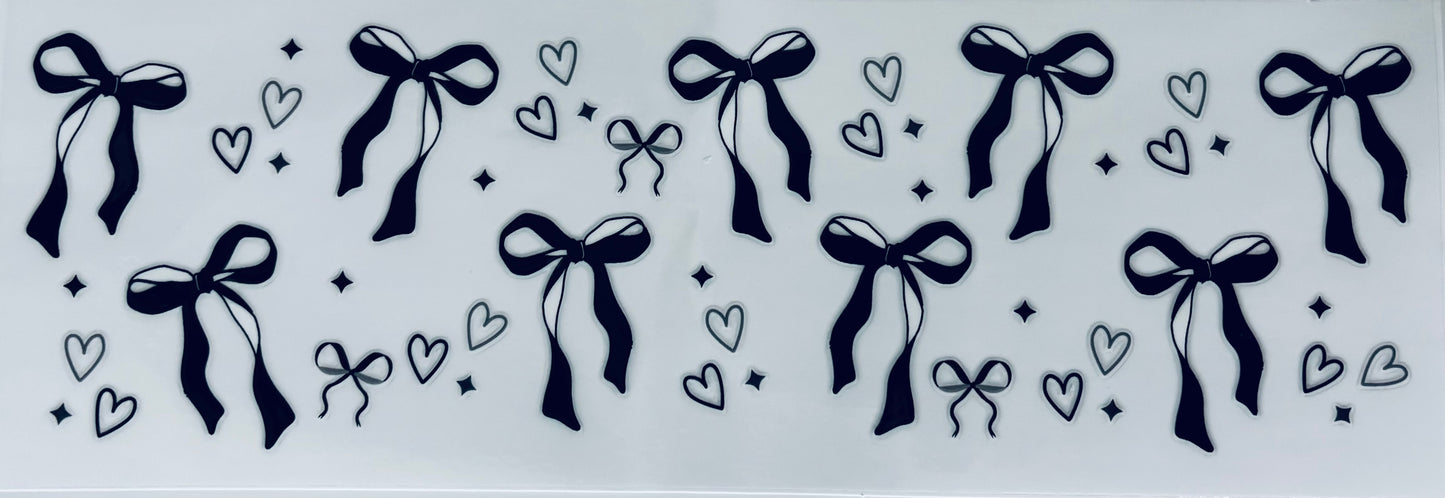 # 228 - Black bows and flowers wrap