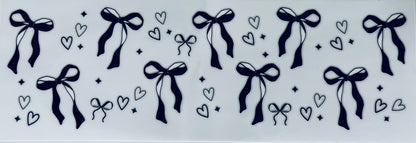 # 228 - Black bows and flowers wrap