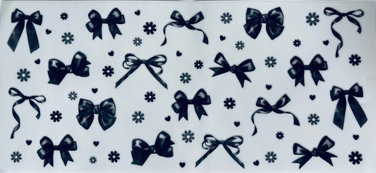 # 226 - Black bows and flowers wrap