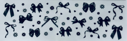 # 226 - Black bows and flowers wrap