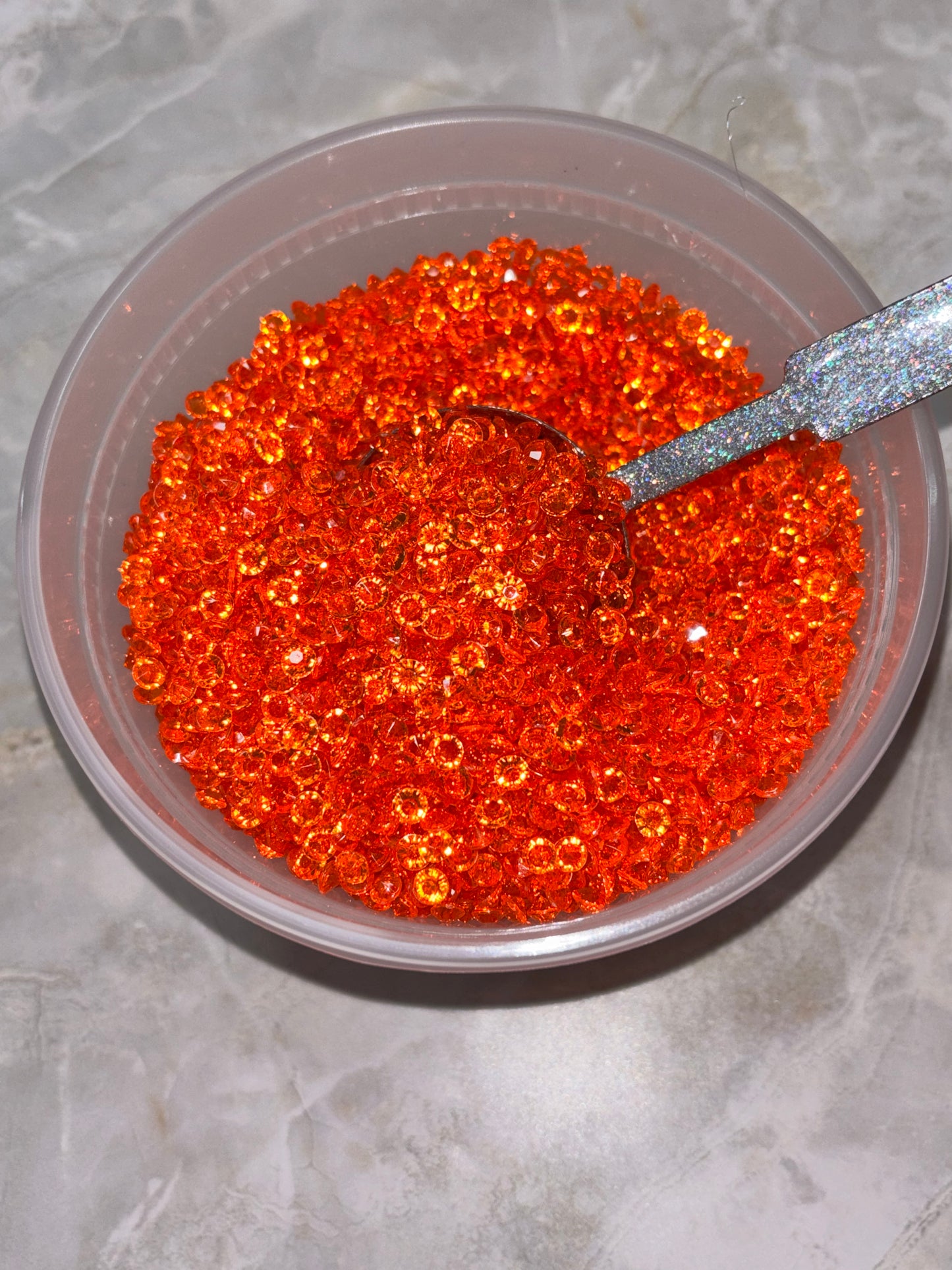 Bright Orange Acrylic Diamonds