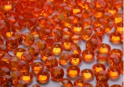 Bright Orange Acrylic Diamonds
