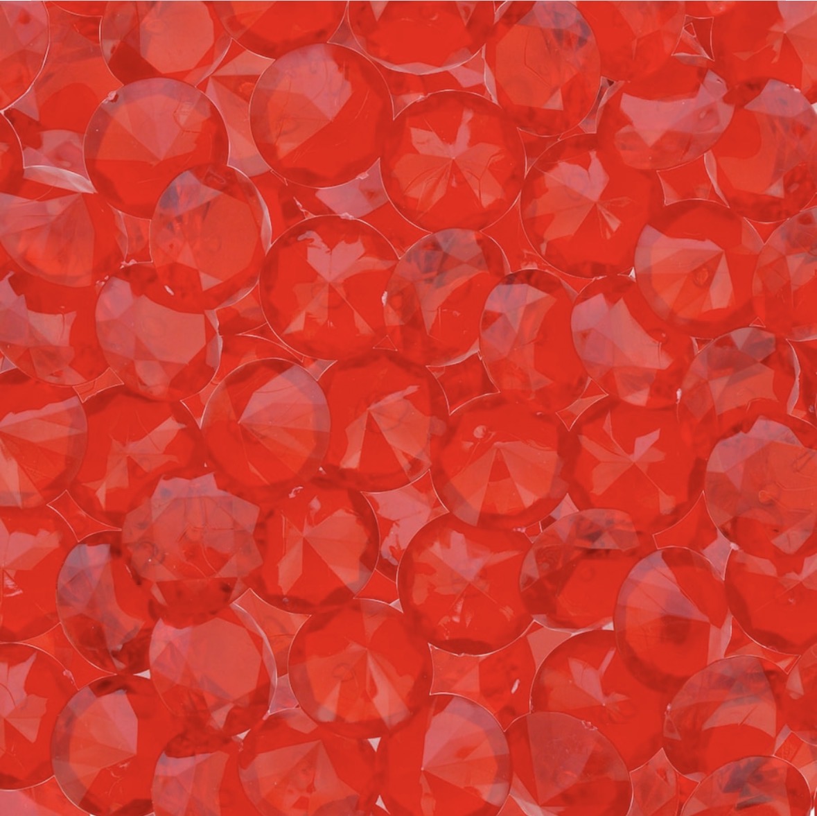 Large red acrylic diamonds for tumblers