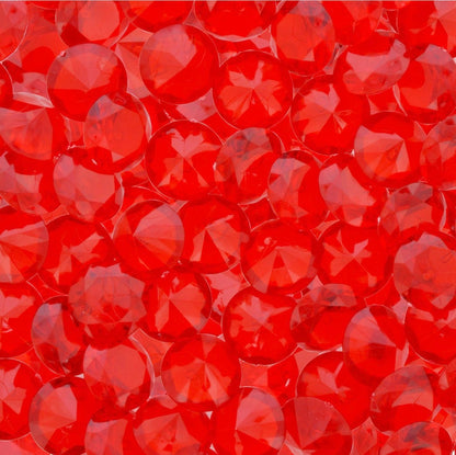 Large red acrylic diamonds for tumblers