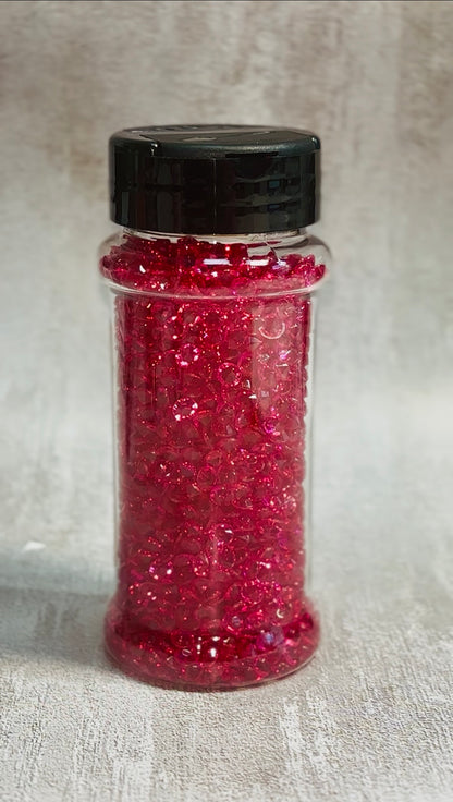 Rose Red acrylic Diamonds for tumblers 