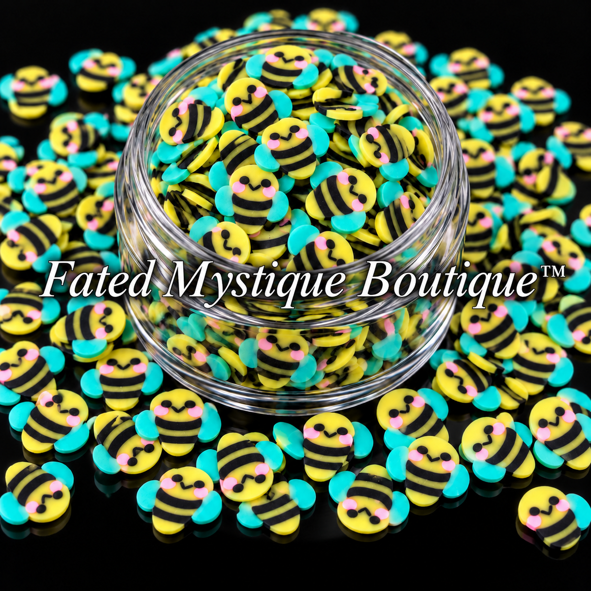 Bee Polymer Clay Slices — Clearance 0.5 oz — product design reference; see listing for clearance pack size