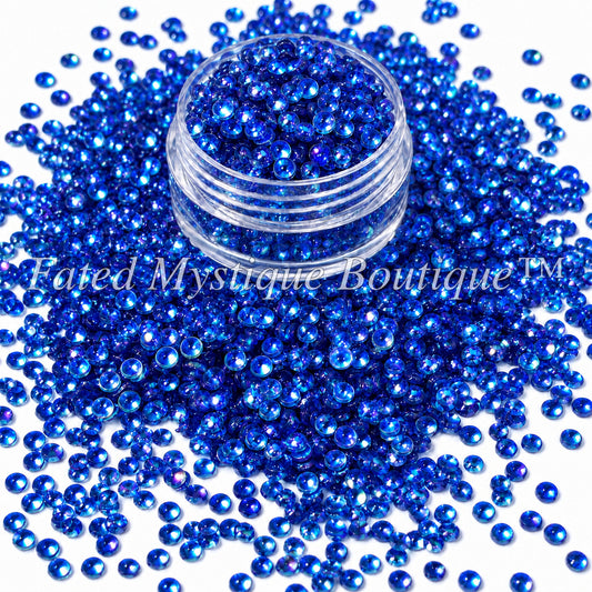 Blue bubble glitter for snow globe tumblers and DIY craft projects; Fated Mystique Boutique™