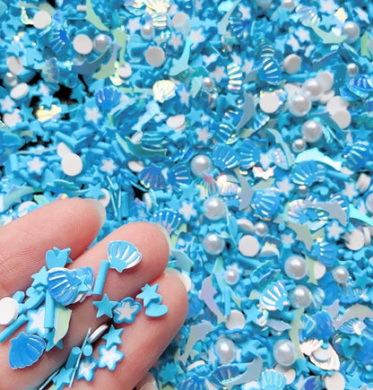 blue ocean polymer clay slices