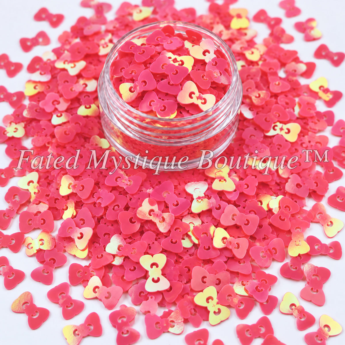 Decorative bow glitter shapes for tumblers resin and DIY crafts