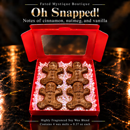 candy cane kisses closed soy blend wax melts, four-piece gift box