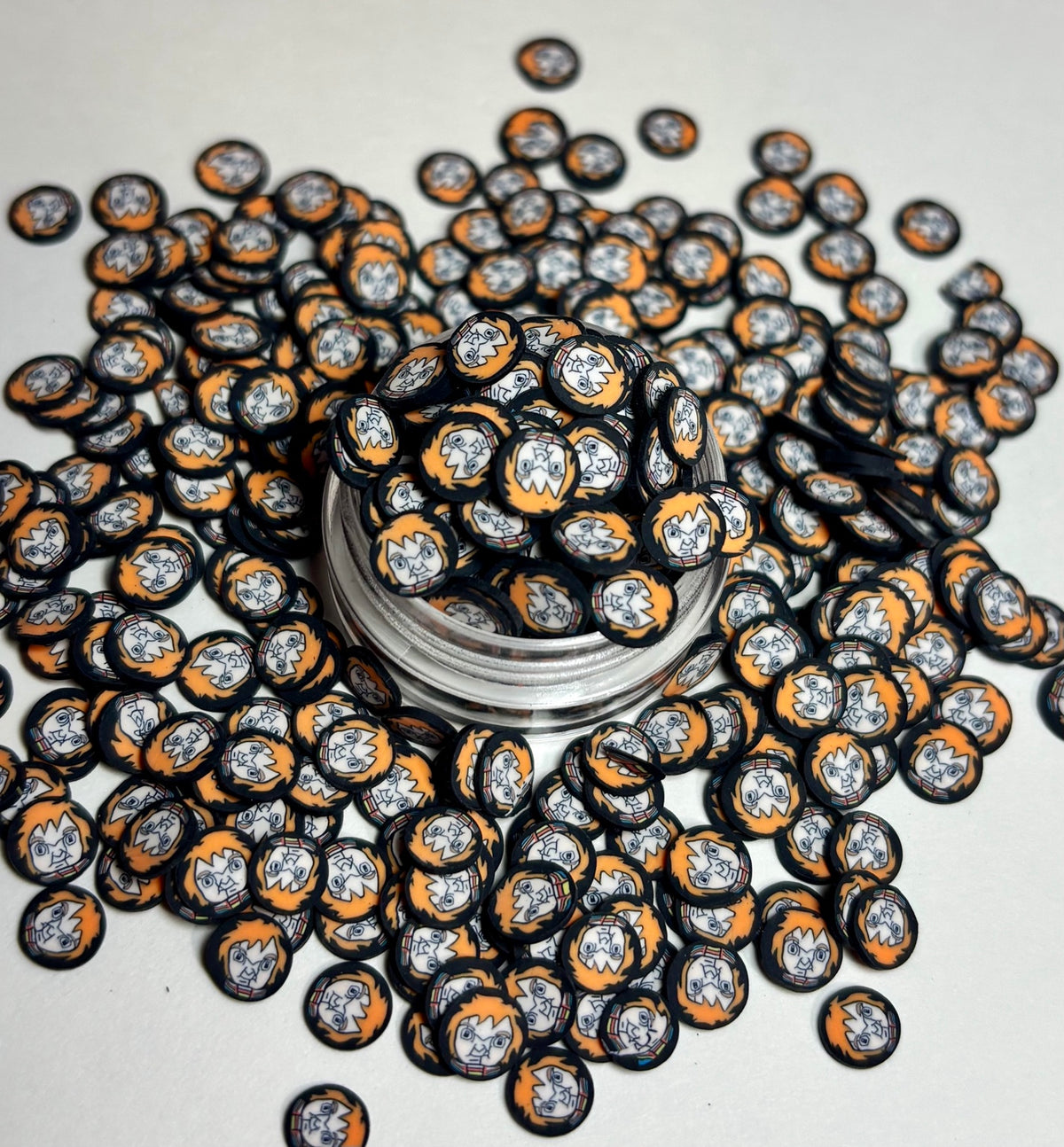 Chucky-inspired polymer clay slices 1 oz craft mix