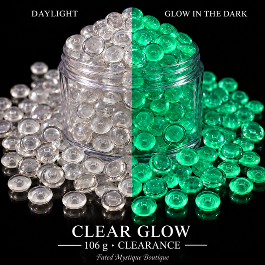 Clear Glow Acrylic Beads — Clearance 106 g