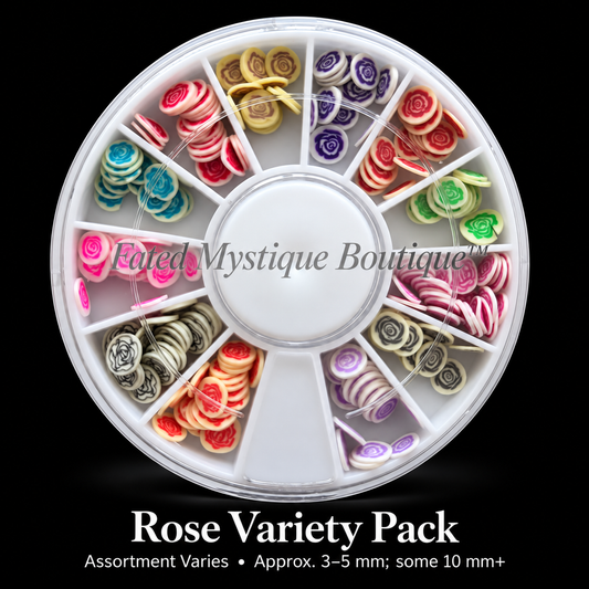 Rose Variety Pack — Assortment Varies • Approx. 3–5 mm; some 10 mm+