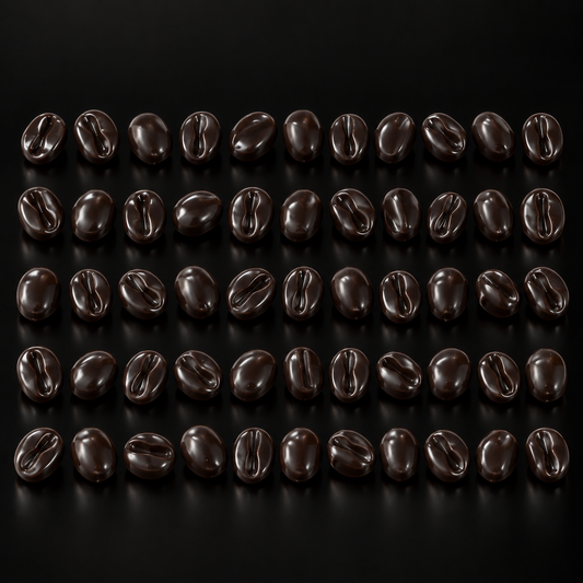 Dark brown faux coffee bean charms for tumbler decorating and DIY crafts