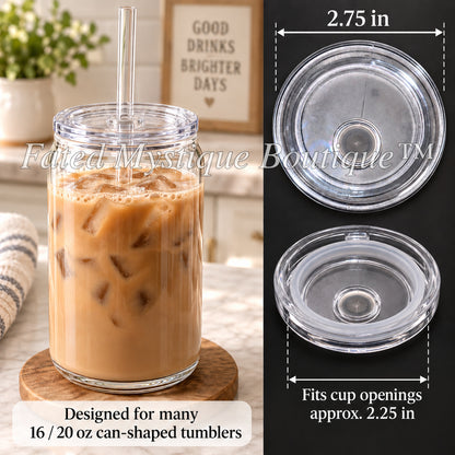 Colored lid variant: Clear — measurements and in-use image