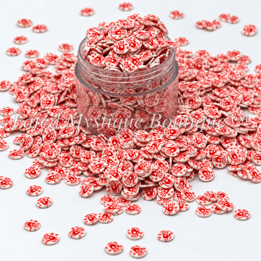 Crime Scene Handprints Polymer Clay Slices for snow globe tumblers and DIY crafts