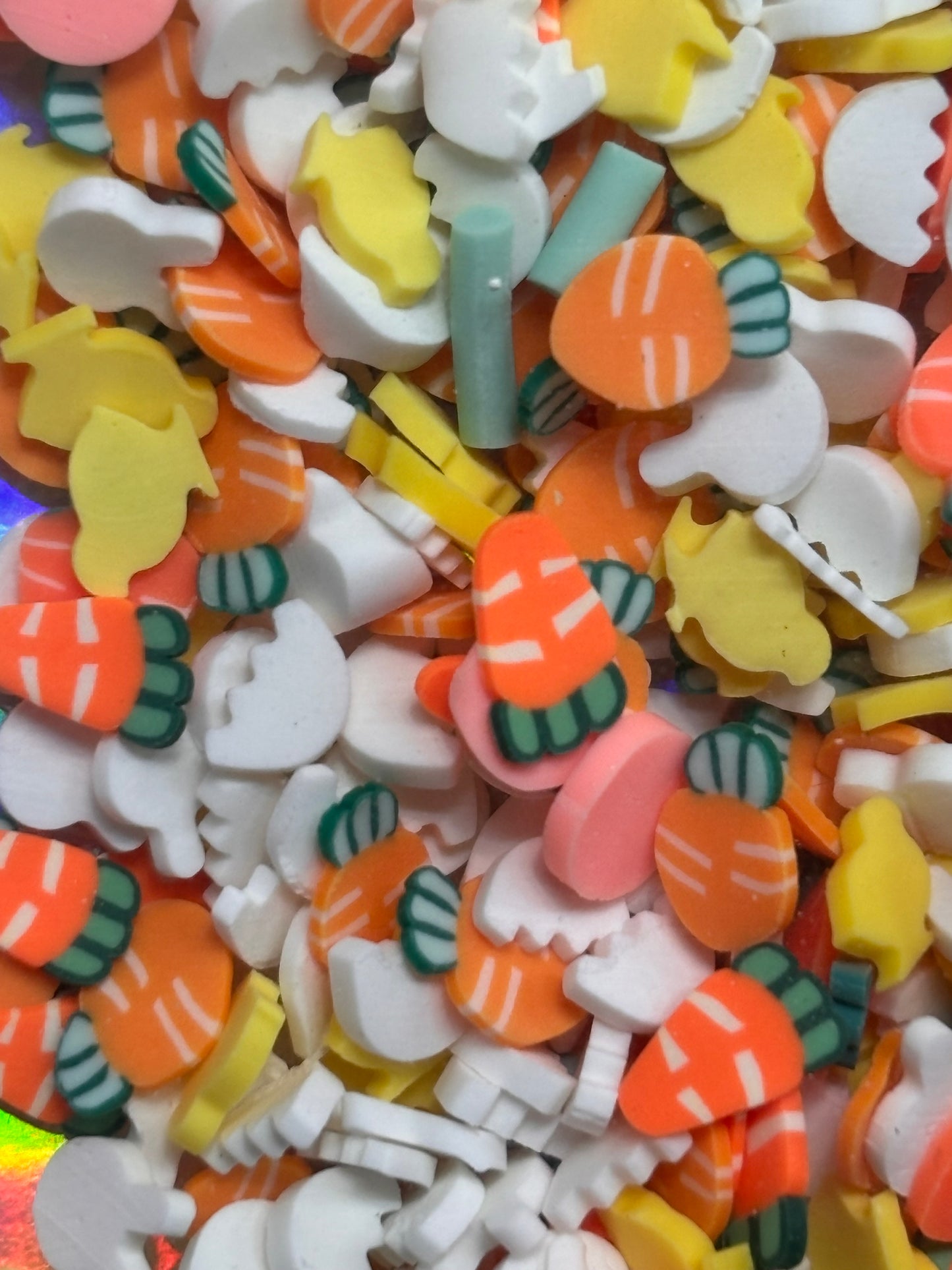 easter polymer clay slices