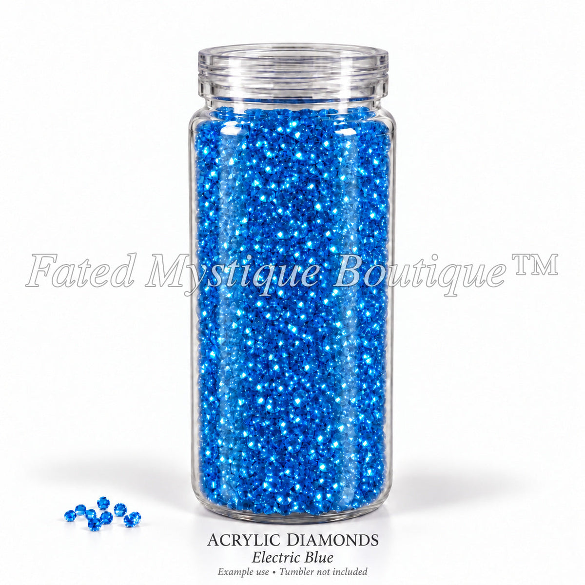 Electric Blue Acrylic Diamonds — Clearance 21 g — product design reference; see listing for clearance pack size