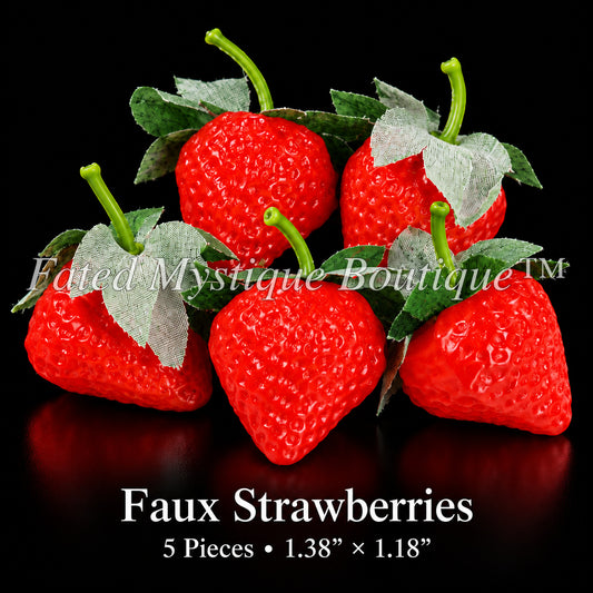 Five red faux strawberries for tumbler lids and craft projects — Fated Mystique Boutique