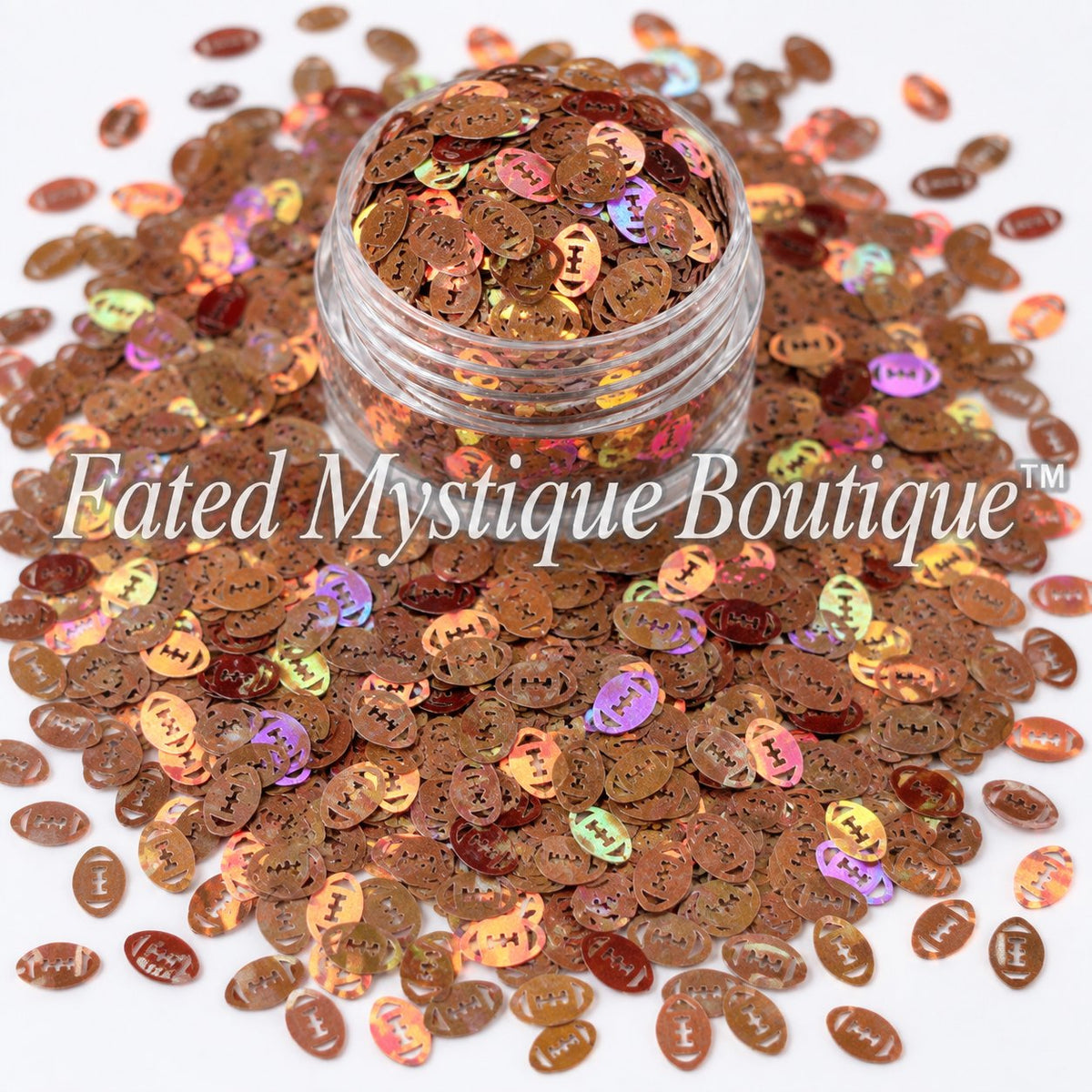 Football Shaped Glitter for snow globe tumblers, resin, and DIY crafts
