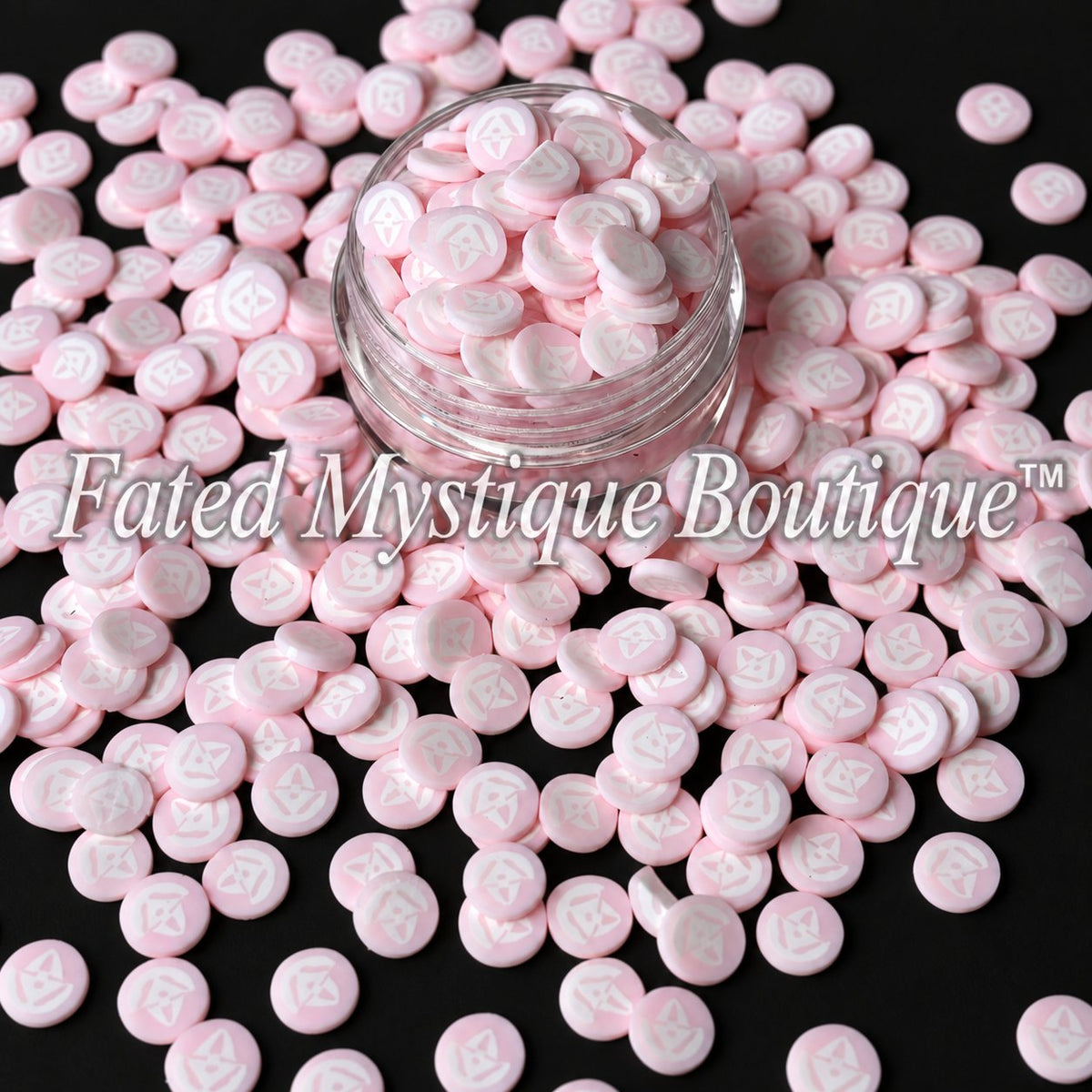 Ghost Face Polymer Clay Slices for snow globe tumblers and DIY crafts