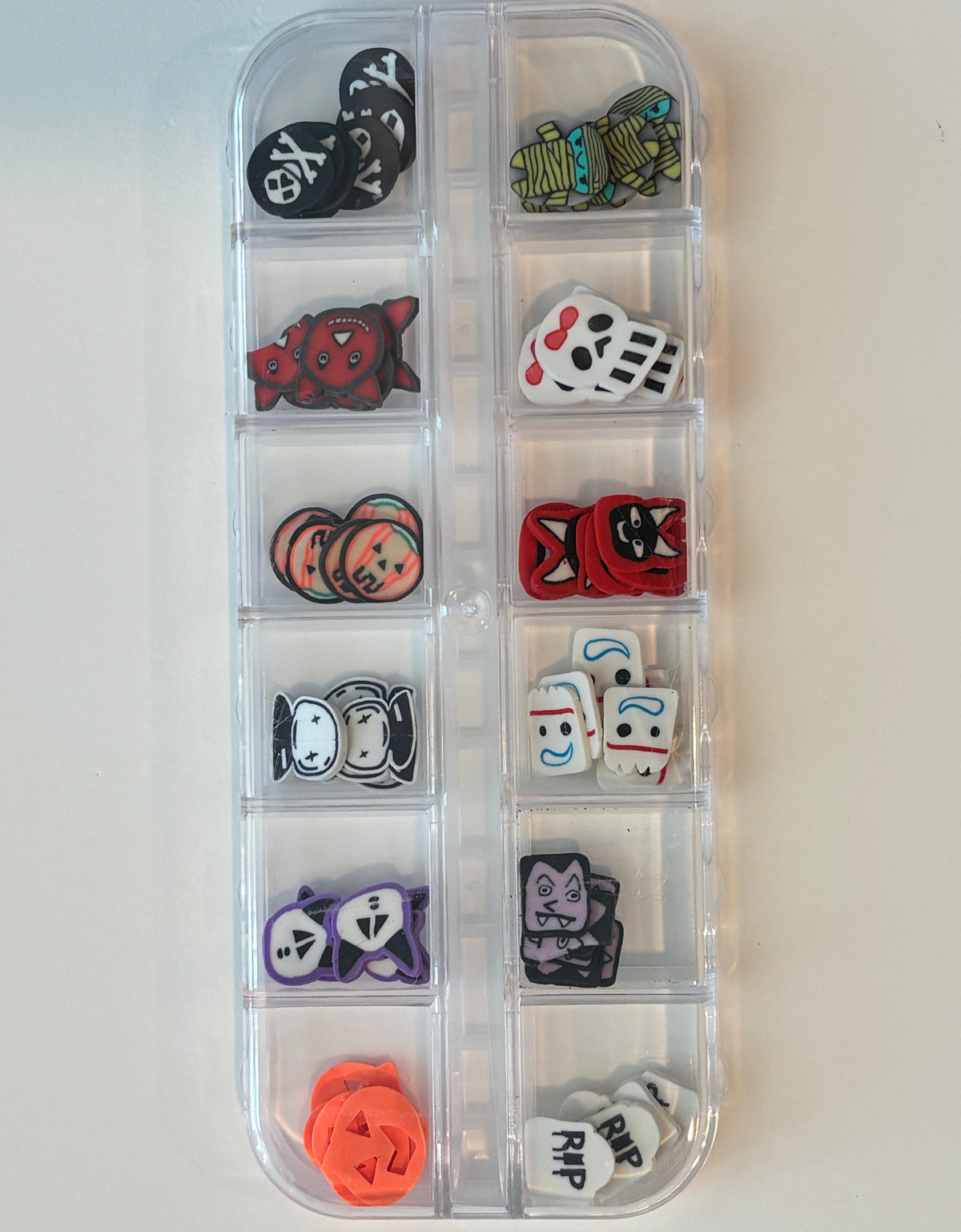 Halloween polymer clay slice variety pack for snow globe tumbler making slime and DIY crafts