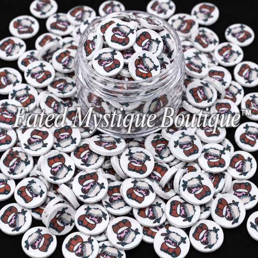 Highland Cow Polymer Clay Slices for snow globe tumblers and DIY crafts