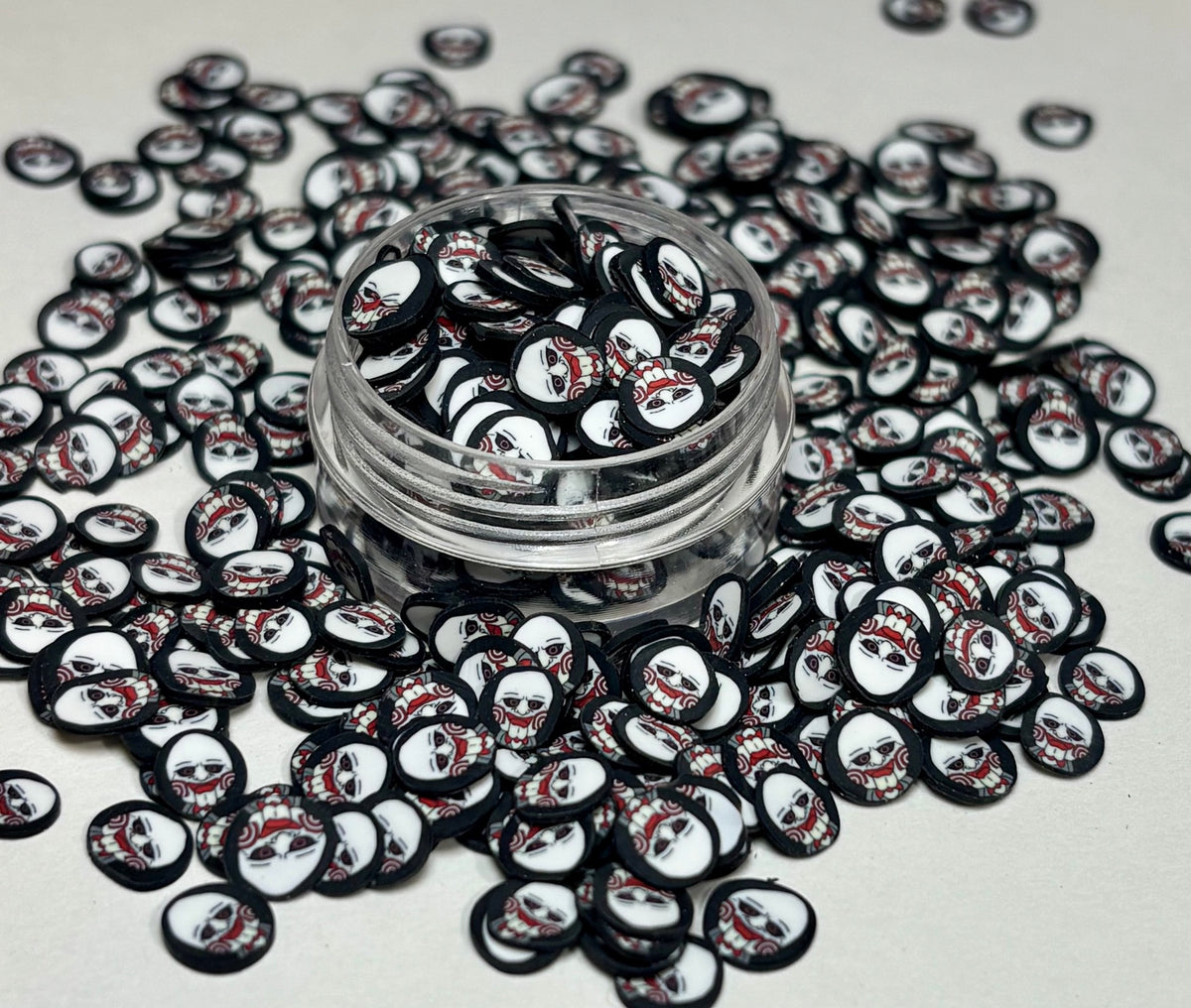Jigsaw-inspired polymer clay slices 1 oz craft mix
